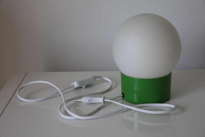 Lampe acier vert opaline
