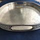 Silver metal serving tray