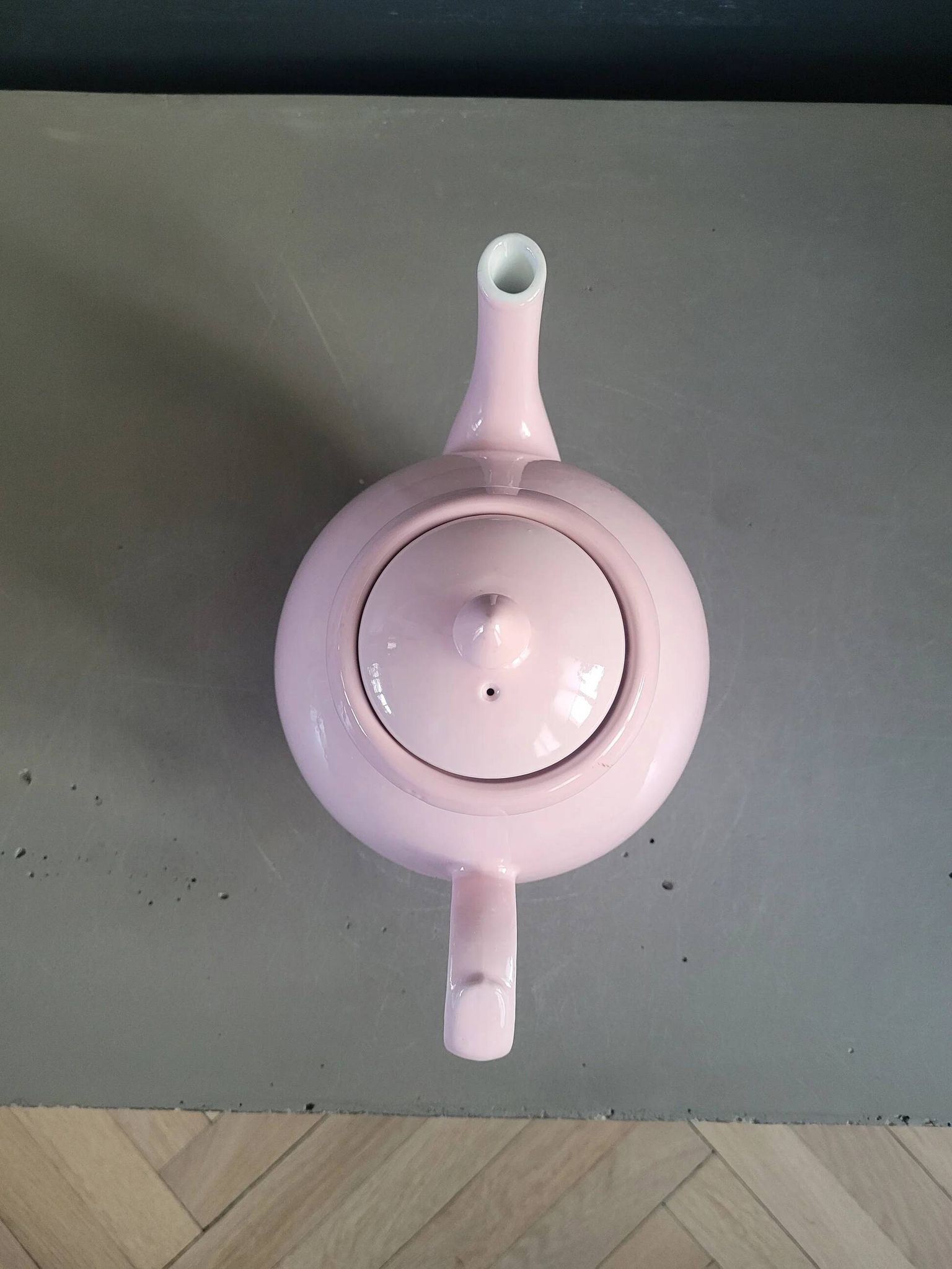 Antique pink porcelain teapot with filter - 1.5L - Ref 886