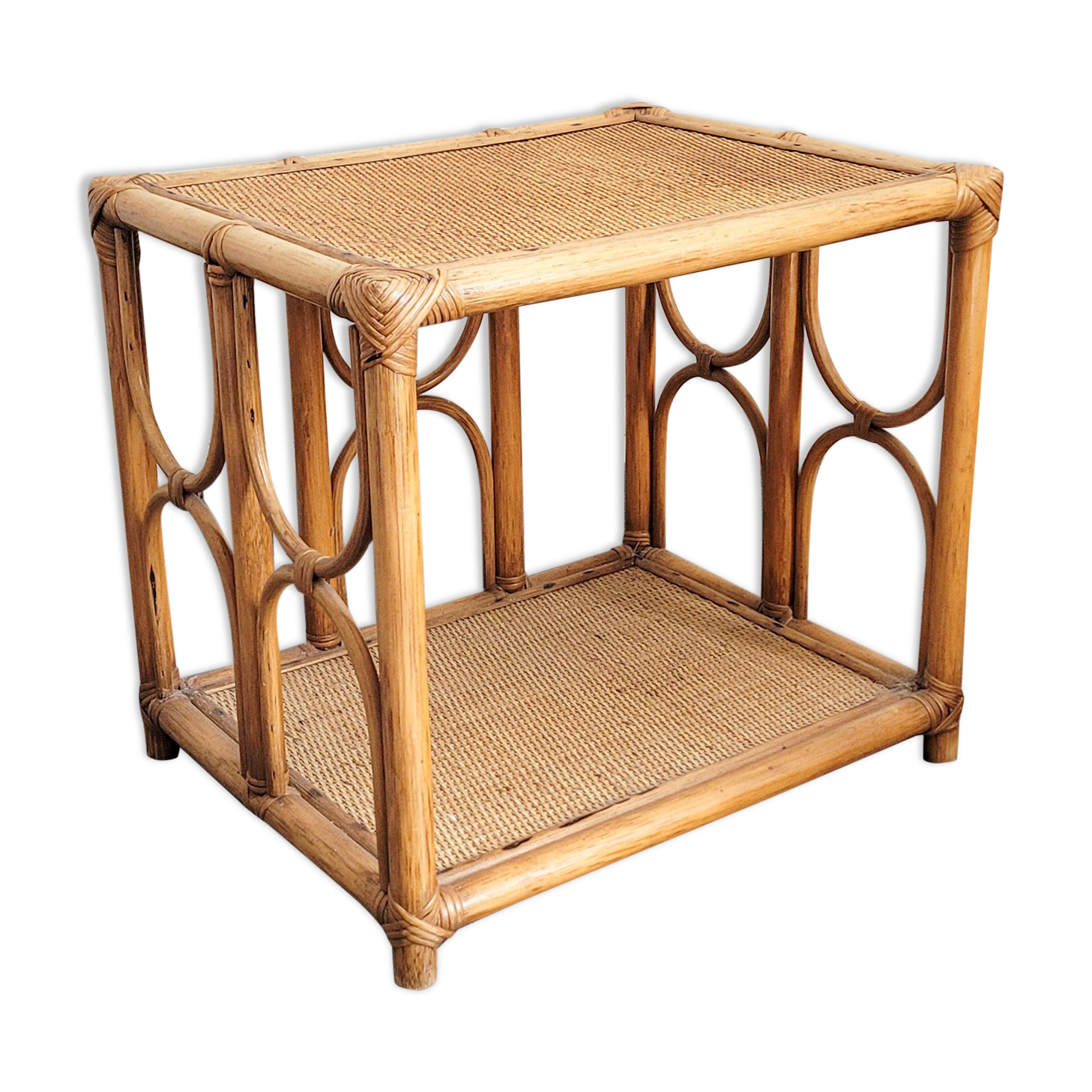 Vintage rattan coffee table