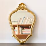 Baroque gold leaf gilded shell mirror