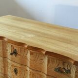 Vintage Mid-century Baroque Style Danish High Boy Brutalist Dresser 1960s