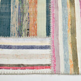 Boho ethnic flatweave vintage rug 124x170cm