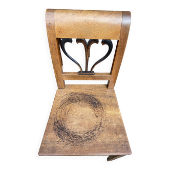 Chaise paysanne alsacienne vintage d'époque directoire