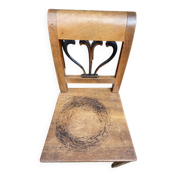 Chaise paysanne alsacienne vintage d'époque directoire