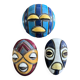 Collection de 3 masques africains en céramique