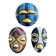 Collection de 3 masques africains en céramique