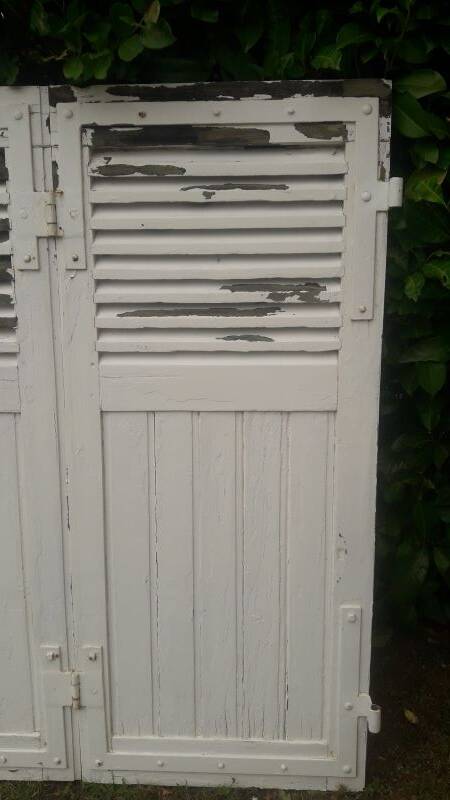 Shutters 4 leaves H148xW245cm (2) antique oak louvres pair 2