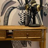 Console rotin vintage
