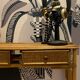 Console rotin vintage
