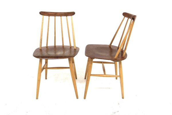 Set de 2 chaises scandinave ''Fanett'' par Ilmari Tapiovaara, Suède, 1960