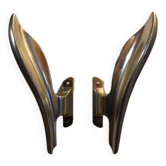 Pair of cast aluminum door handles