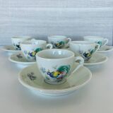 Service à café en porcelaine de Sologne