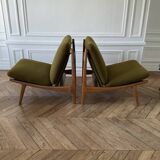 Pair of 790 armchairs by Joseph André Motte, Steiner, 1960