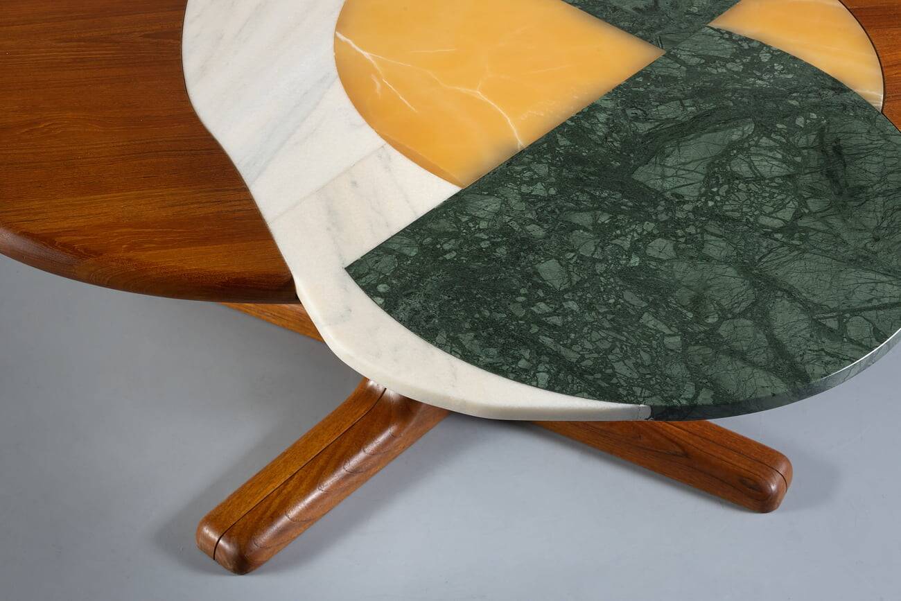 Kamikaze Egg Marble Coffee Table by Corina Olaru, Romania, 2023