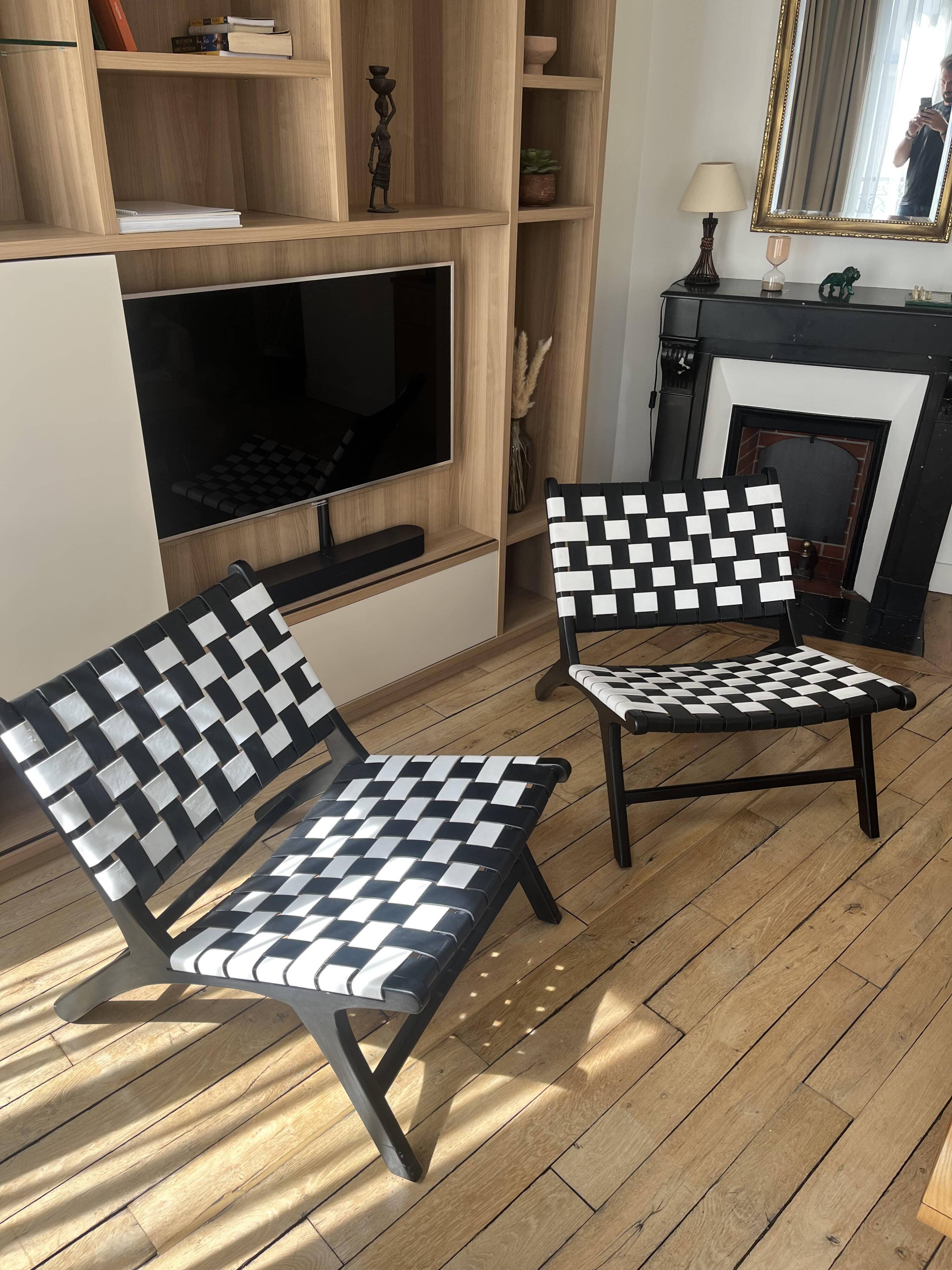 Pair of “Los Angeles” model armchairs by Olivier de Schrijver