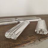 Vintage knife holders of 6, in glass