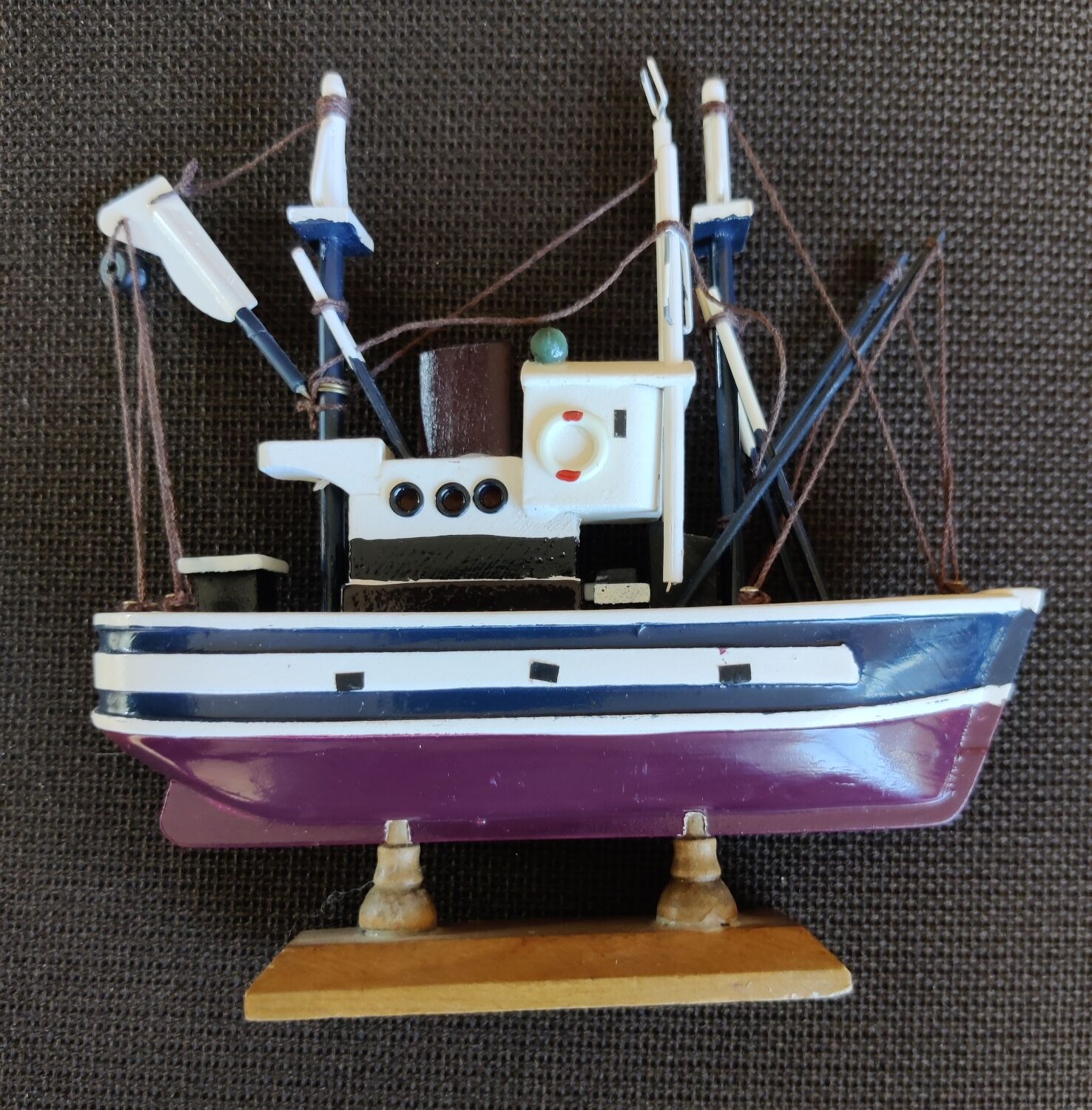 Wooden trawl fishing boat