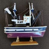 Wooden trawl fishing boat