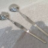 Cuillère et fourchette de service métal argenté orfèvre Christofle Duo