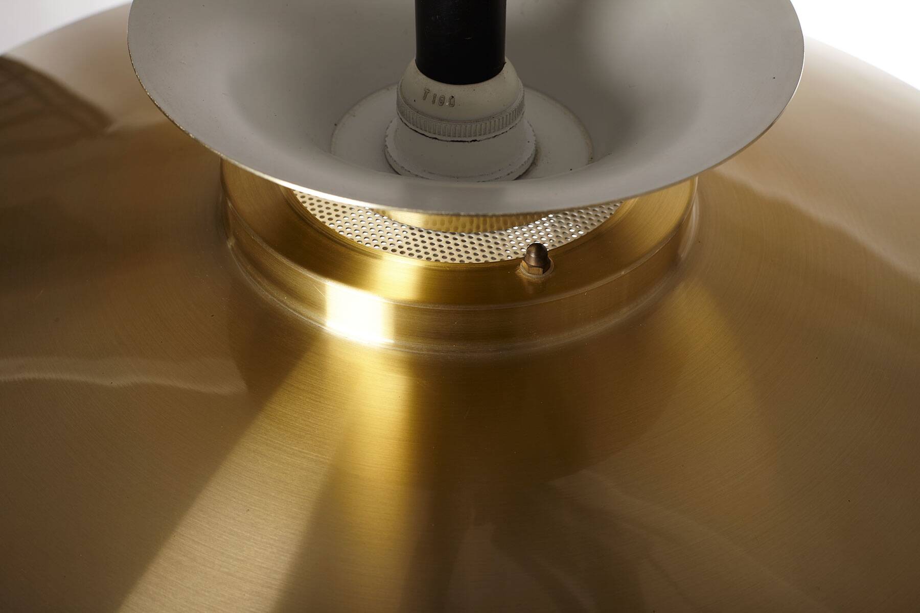 Brass Pendant Light, Denmark 1980s