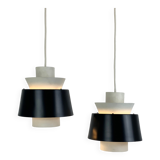 Pair of Tivoli Jørn Utzon pendant lights for Nordisk Solar Denmark, 1950-60s