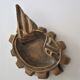 Bronze ashtray patinated 30s initials AM