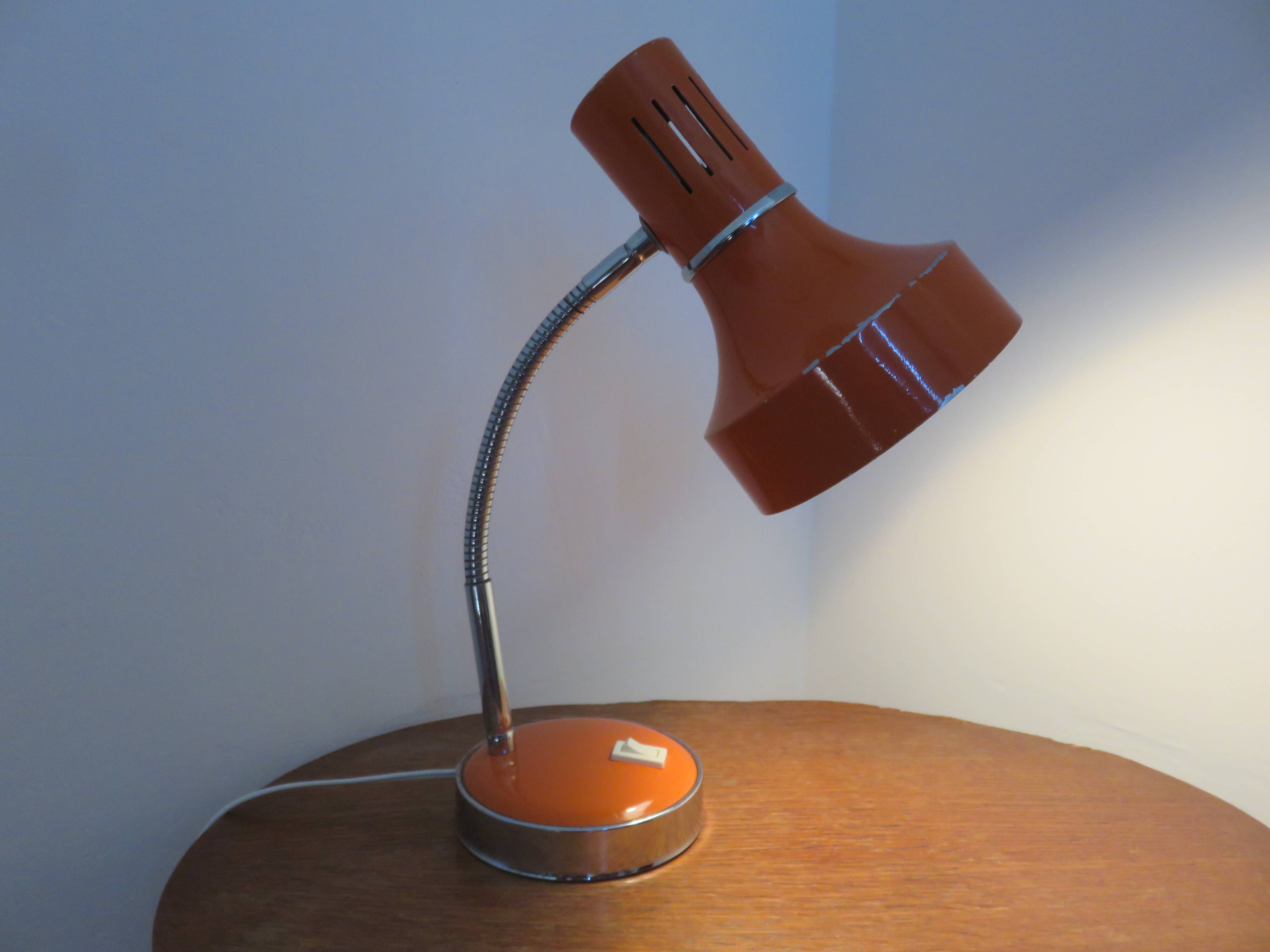 Lampe Italienne orange années 70