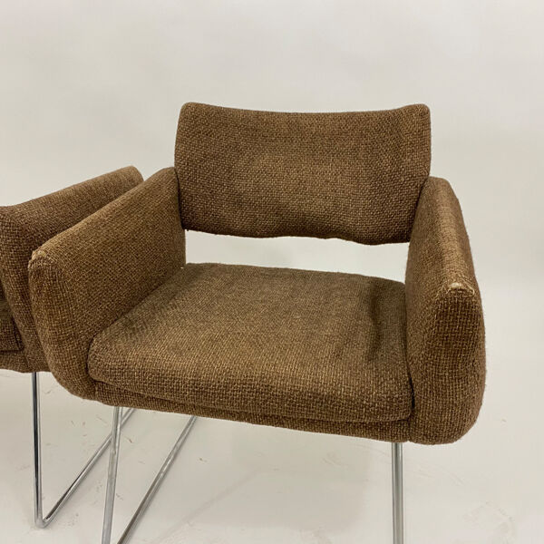 Paire De fauteuils De Joseph André Motte Pour steiner