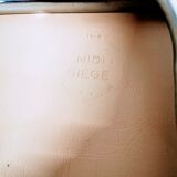 Pair of chrome and skai chairs