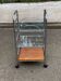 Vintage Allibert dessert table in steel and glass.