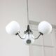 Vintage italian chrome and opaline chandelier, 70s