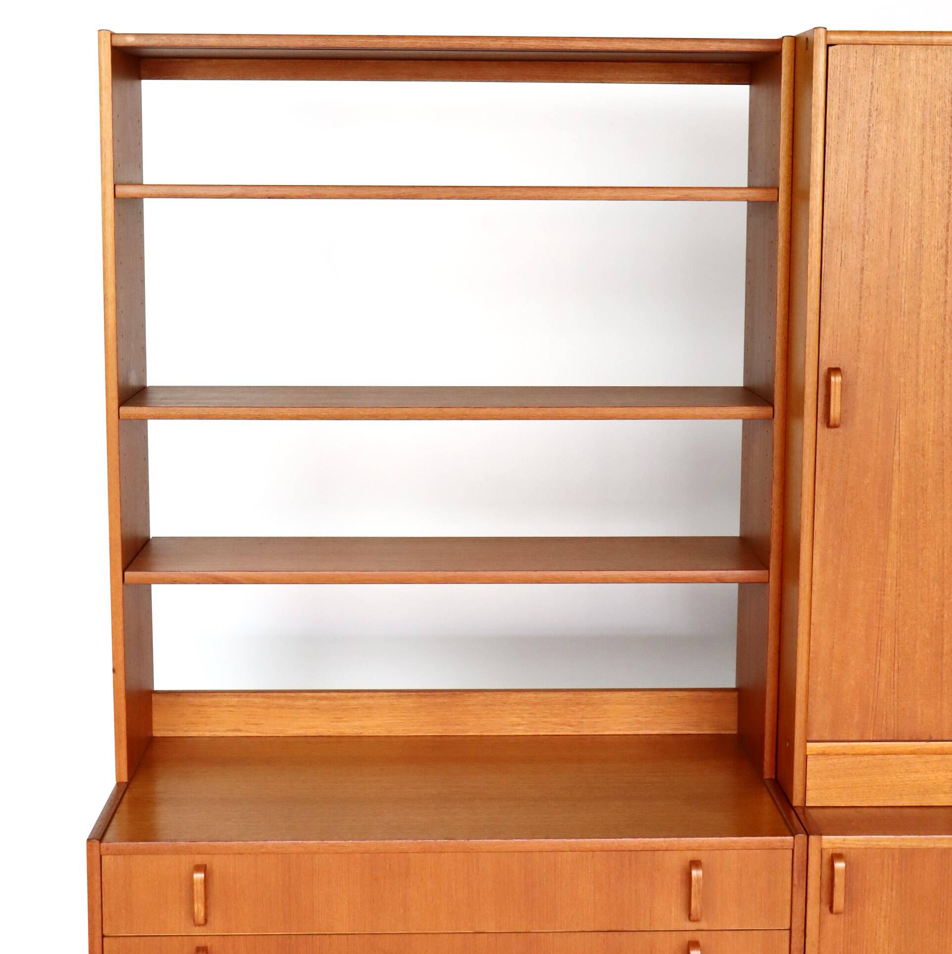 Pair of Scandinavian teak bookcases from the 60s