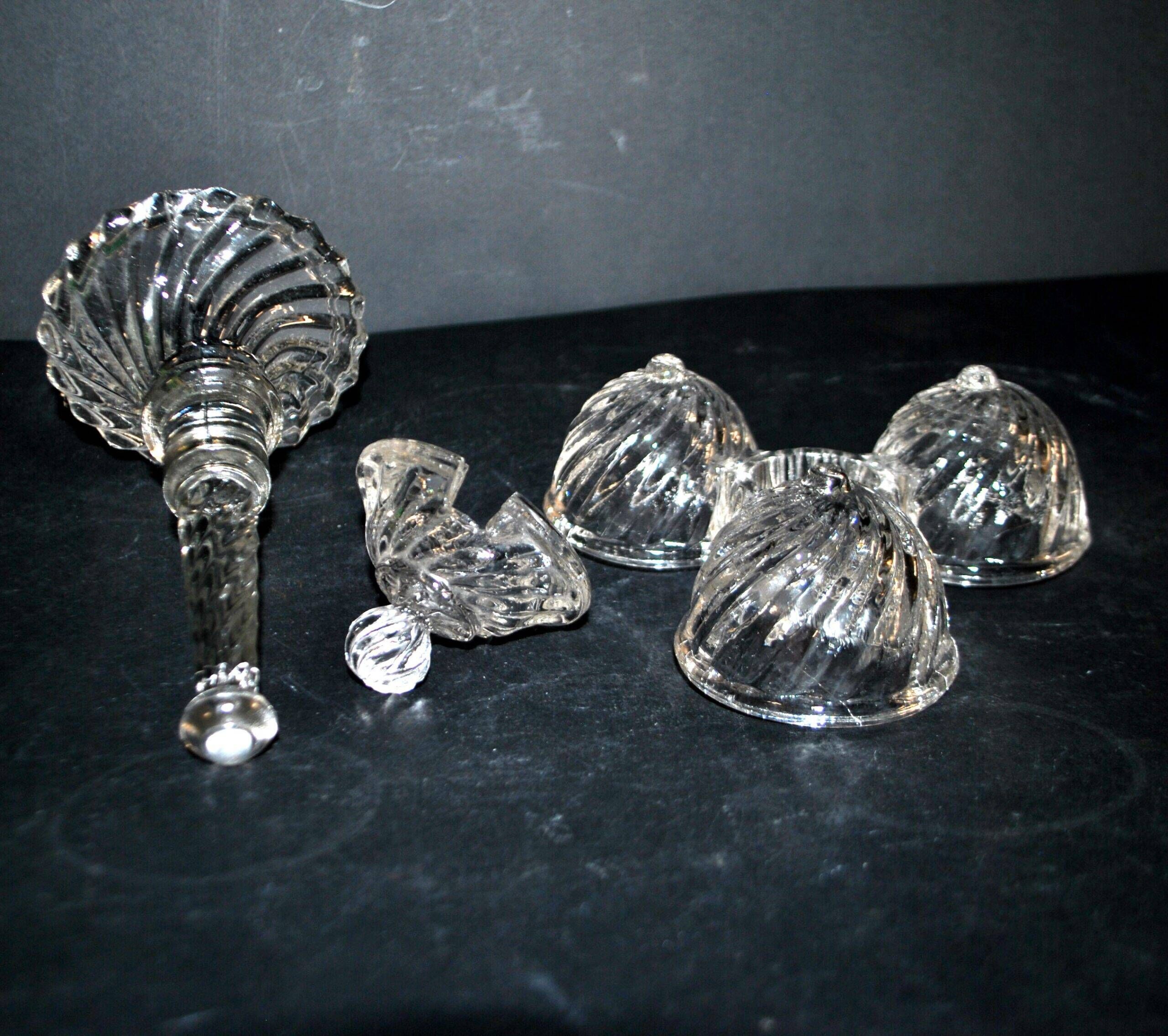 Vallerysthal rotating tableware – retro glass servant for salt, pepper, and mustard.