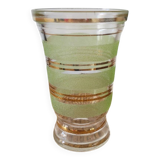 Small vase in granite glass with gold edging