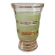 Small vase in granite glass with gold edging