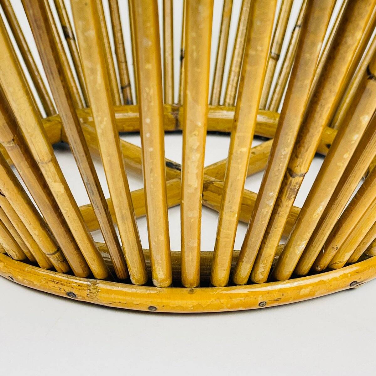 Vintage rattan basket, Italy, 1960s