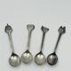Set of 4 Souvenir Spoons Expo 58 Rare Pavilions