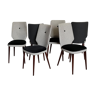 6 vintage chairs, restored