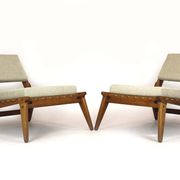 Restored Mid-Century Scandinavian Hunting Chairs by Kristiansson, 1950s