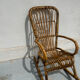Vintage rocking chair in rattan – 1960s/70s