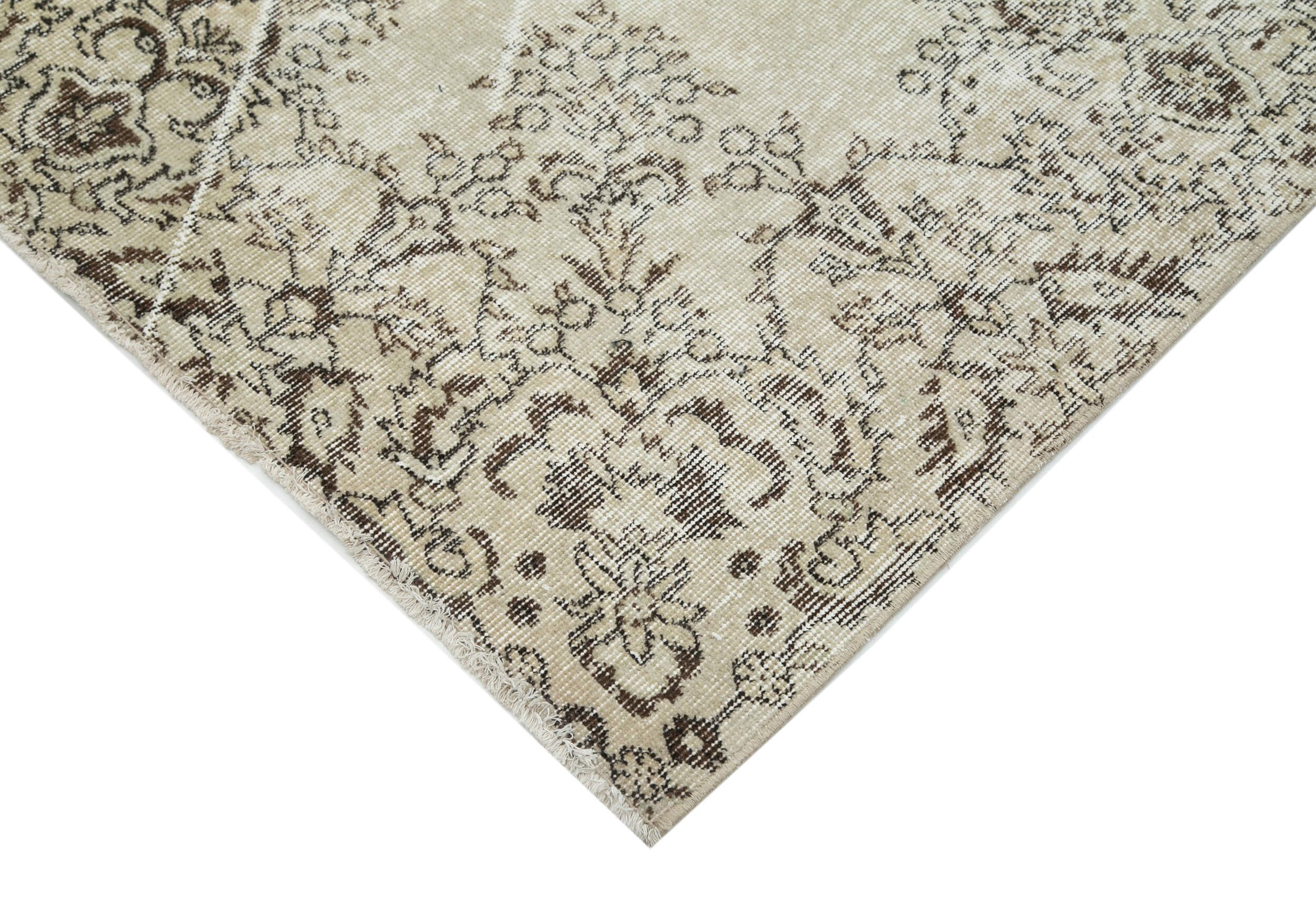 Hand-Knotted One-of-a-Kind Turkish Beige Rug 200 cm x 305 cm - 25312