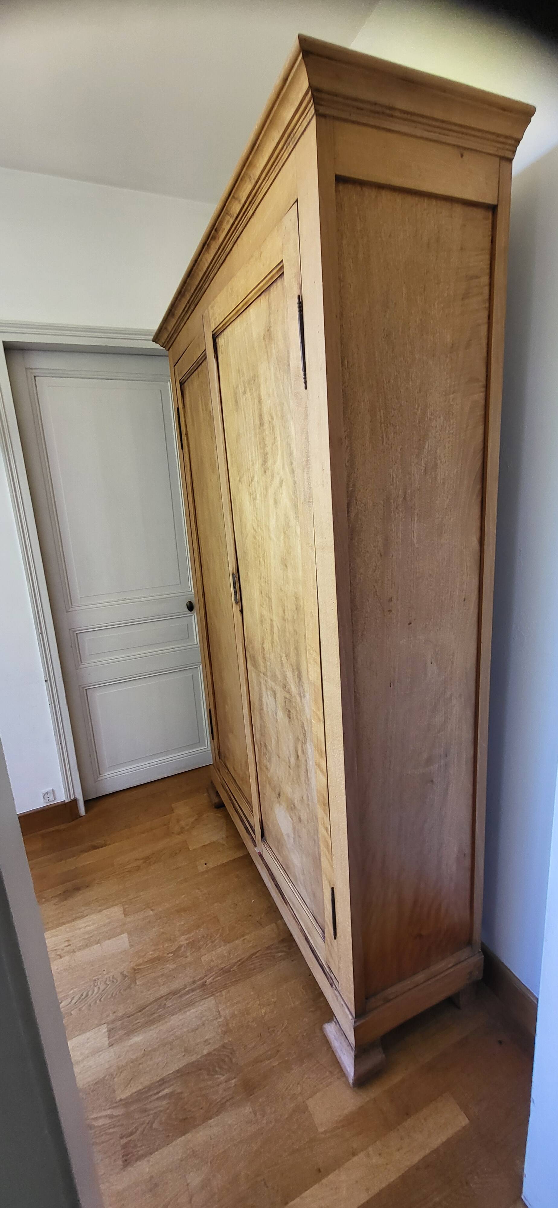 Light wood wardrobe