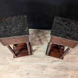 Pair of Empire Mahogany Bedside Tables