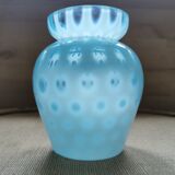 Vintage turquoise glass vase