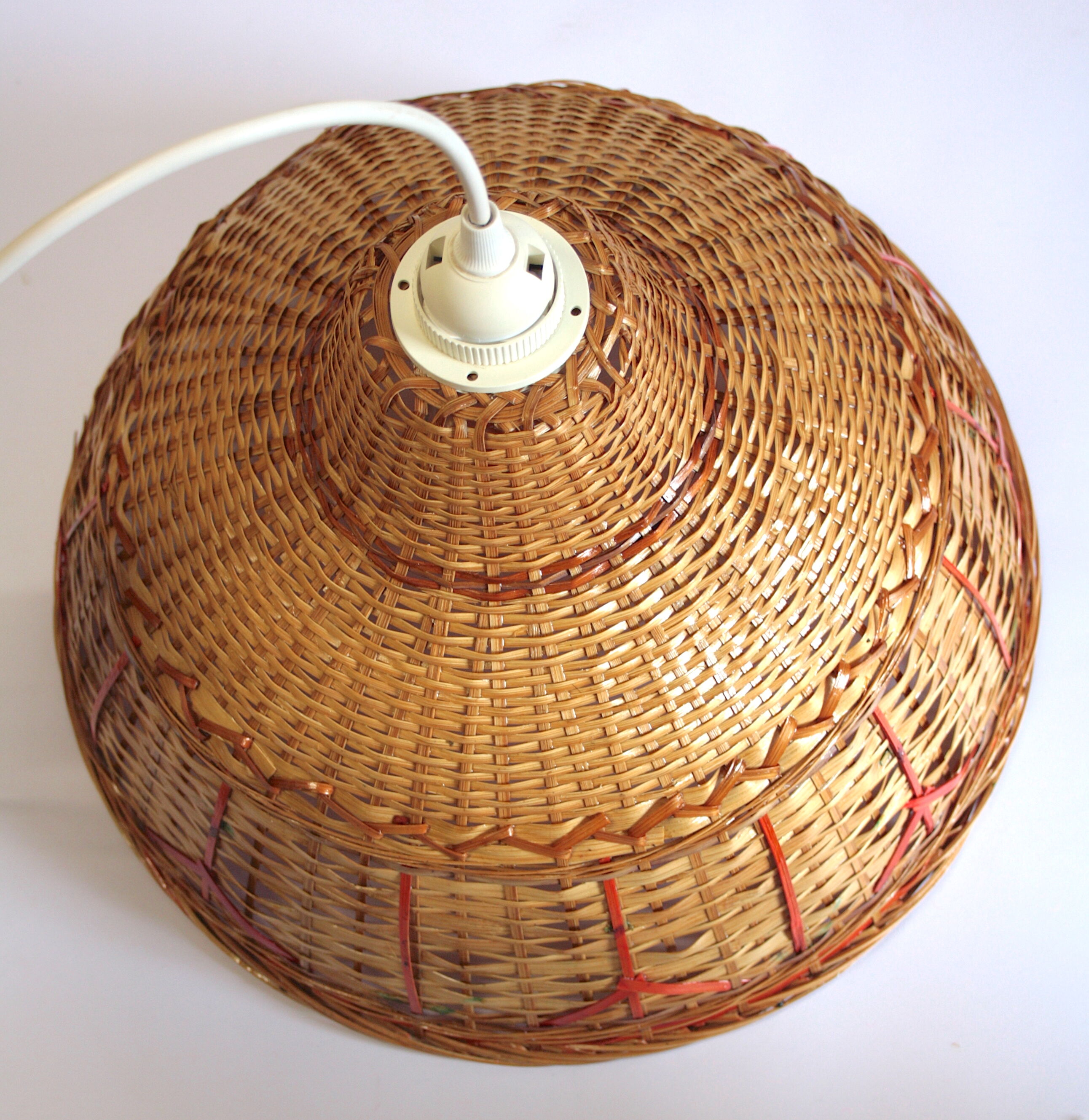 Vintage rattan ceiling light