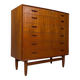 Commode danoise en teck à façade cintrée, années 1960