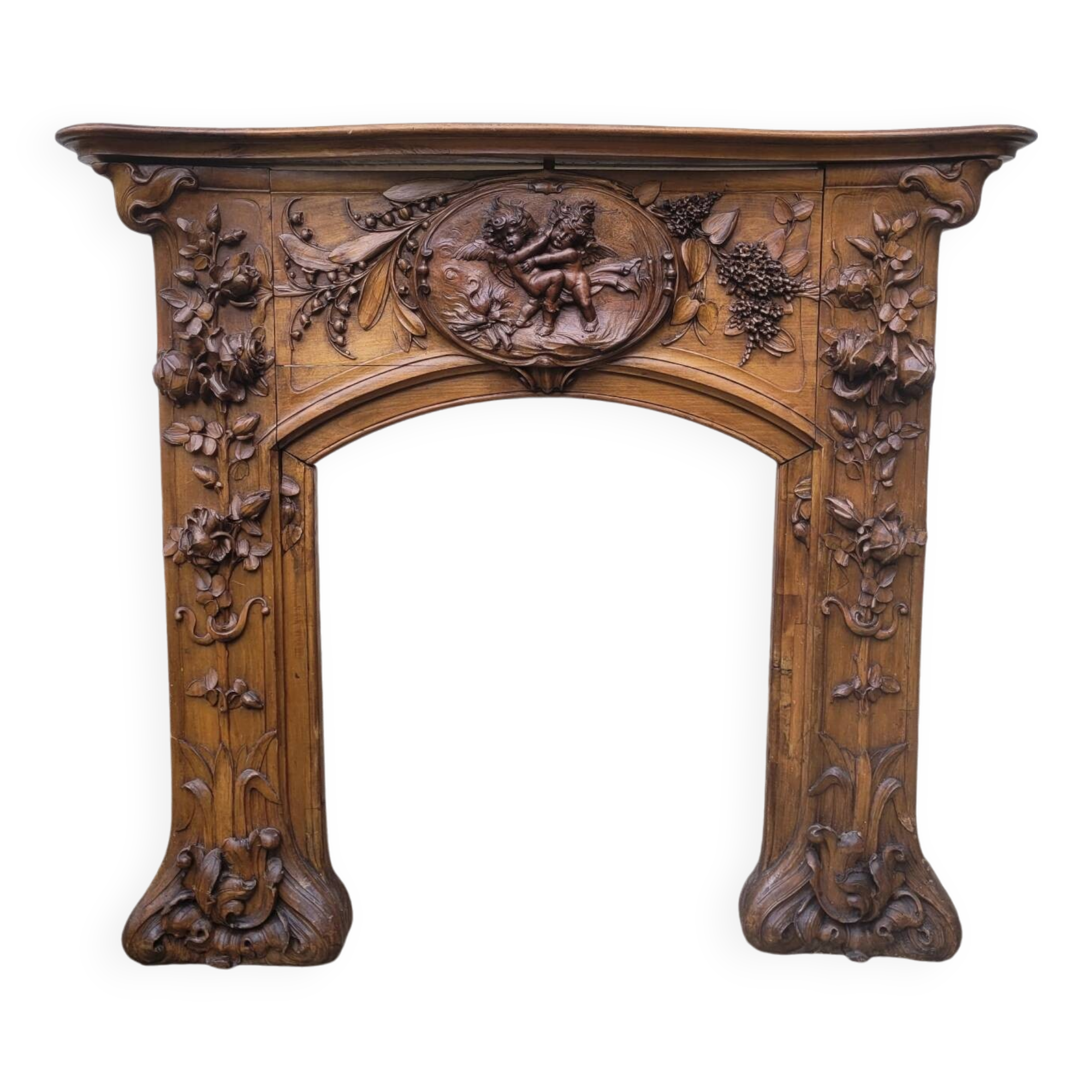 Art Nouveau fireplace.