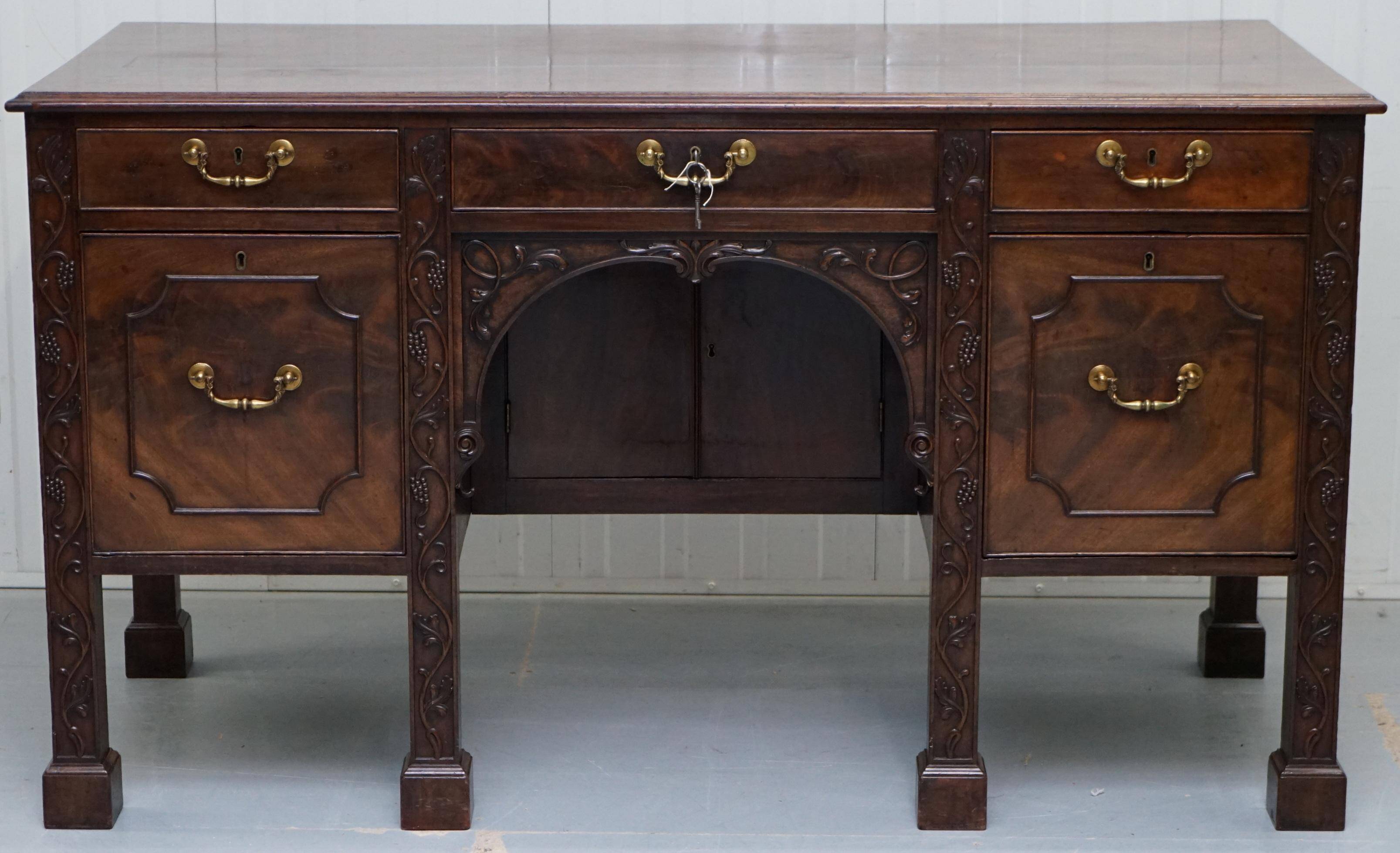 George III mahogany buffet Viscountess Boyd of Ince Castle Chippendale