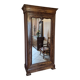 Antique wardrobe with one door and mirror.
